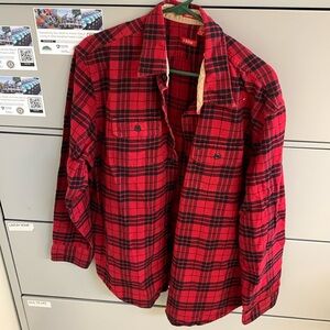 Izod plaid flannel shirt.